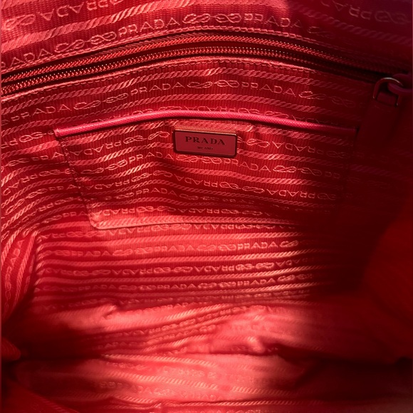 Prada Tessuto Nylon Colorful Floral Tote Bag With Leather Top Handle Straps - Picture 8 of 8